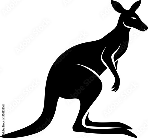 kangaroo vector illustration silhouette