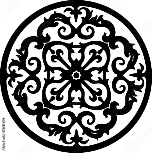  Ornate Damask Flourish vector design