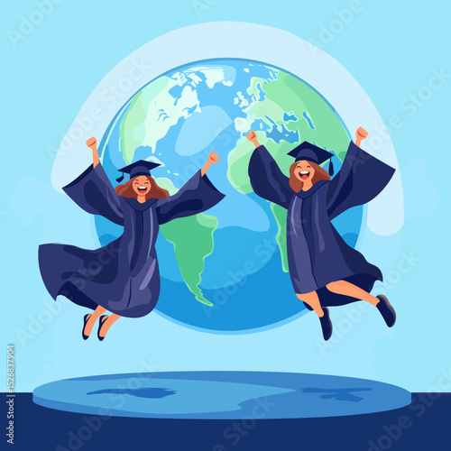 Graduation Celebration with Global Theme