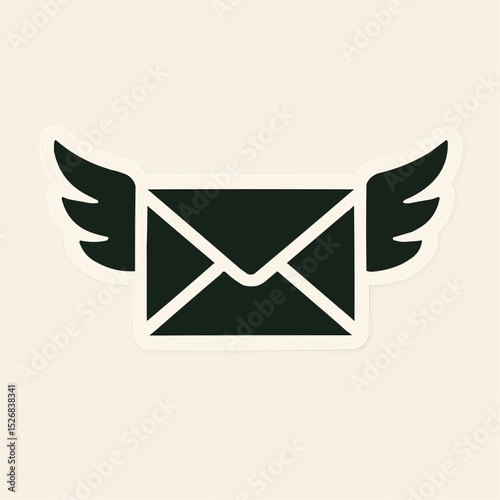 Vector illustration of a mail envelope icon, perfect for email and contact symbols on the web