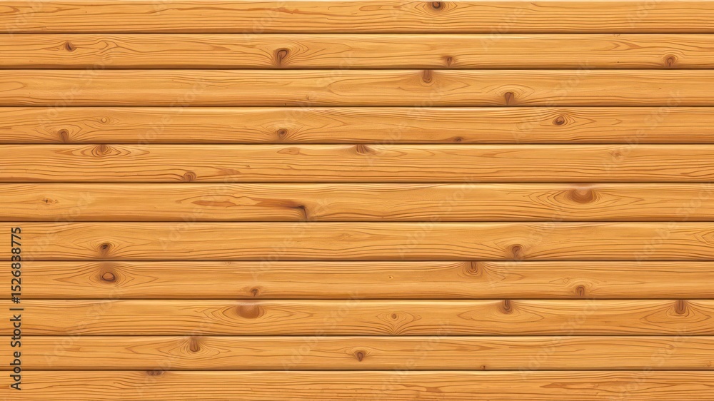 Fototapeta premium Light-colored wooden planks arranged horizontally creating a pattern that may be used in architecture and design projects