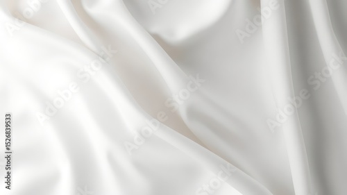 Elegant abstract of flowing white fabric creates a soft, calming and minimalistic background with subtle shades