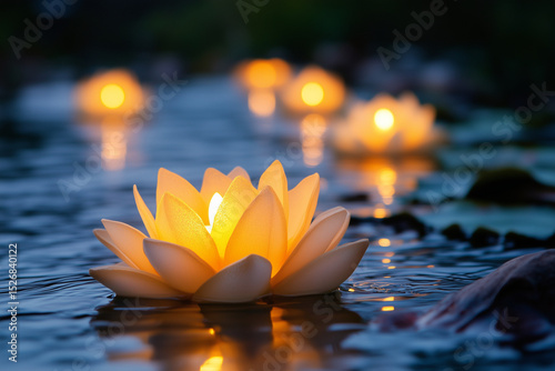 Floating Lotus Candles – Delicate Lotus-Shaped Candles on Water for Relaxation and Decor
