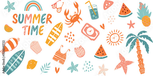 Vibrant summertime colorful background design
