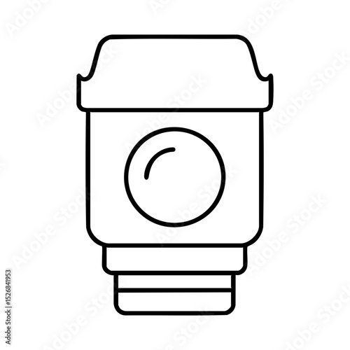 Camera lens icon for photography equipment