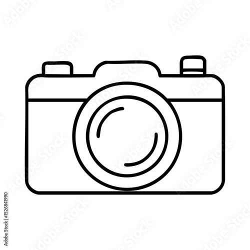 Minimal line icon of classic photo camera