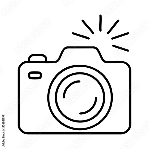 Camera flash icon for photography capture