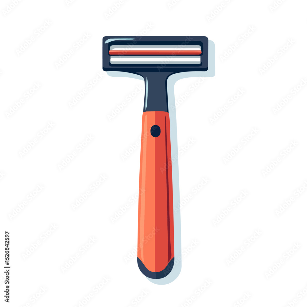 Razor vector 2D flat illustration, isolated on a white background. Razor vector 2D flat illustration, isolated on a white background.