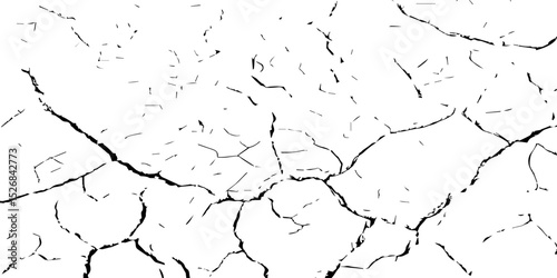 abstract grunge vector illustration.Cracked concrete rock black and white vector background.Distressed Overlay Texture.	