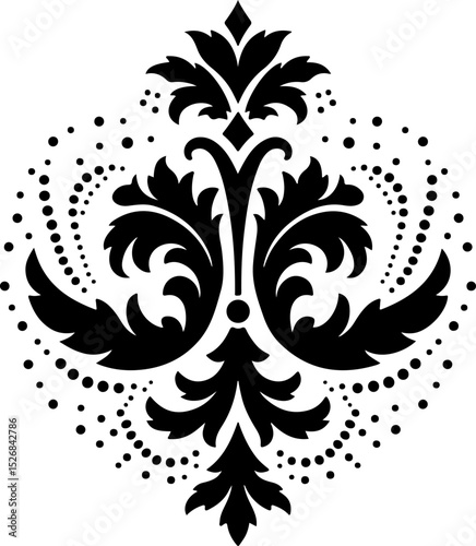  Ornate Damask Flourish vector design
