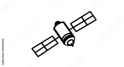 A interplanetary station in black and white