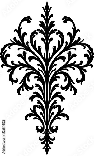  Ornate Damask Flourish vector design
