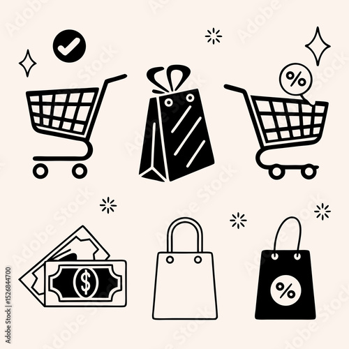 Online shopping cart bags sale discount retail commerce