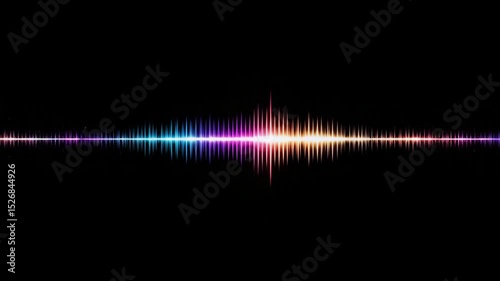 a colorful and dynamic sound wave illustration on a black background, representing music and sound