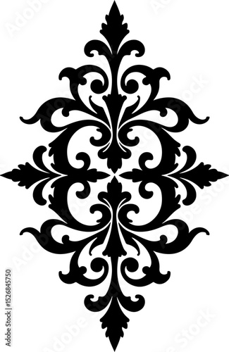  Ornate Damask Flourish vector design