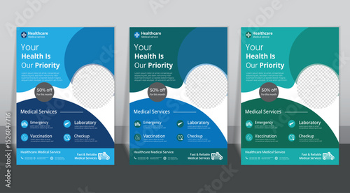 A4 Editable Medical Flyer Template – Creative & Modern Healthcare Flyer Design for Hospital, Clinic, or Doctor Services