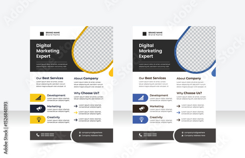 Corporate business flyer template and creative design, business marketing abstract a4 flyer template, IT company flyer design and editable vector template, business proposal, promotion, advertise, pub