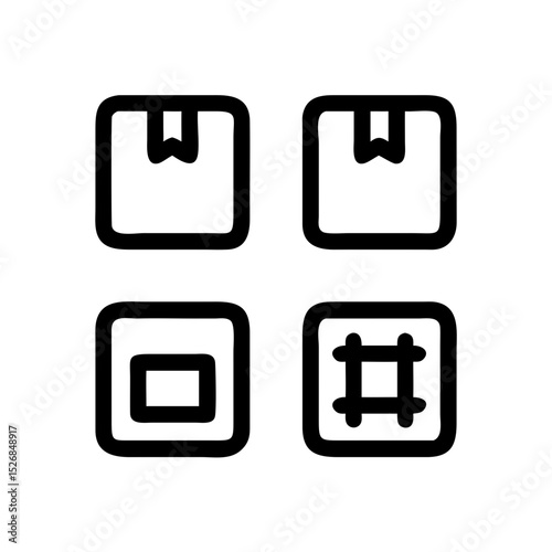Crisp black silhouette design for vector marketplaces icon bundle pack