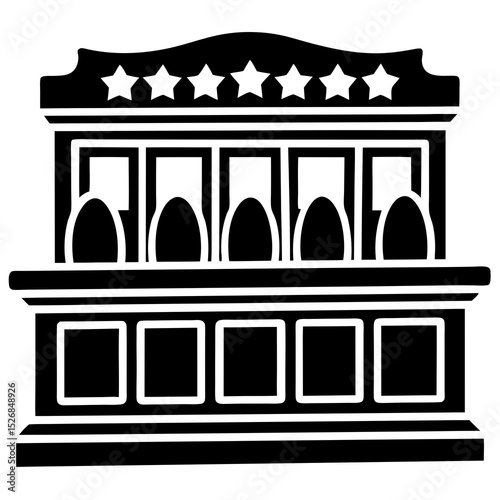 Five star casino slot machine icon graphic