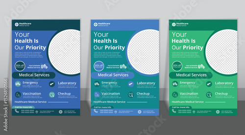 A4 Editable Medical Flyer Template – Creative & Modern Healthcare Flyer Design for Hospital, Clinic, or Doctor Services