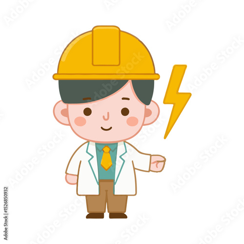 illustration design of an electrical engineer