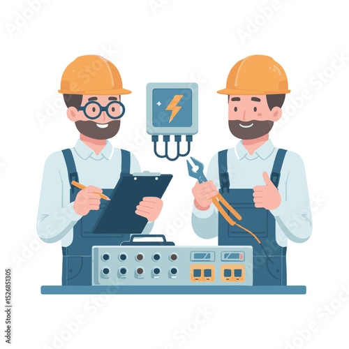 illustration design of an electrical engineer