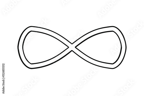 Simple line drawing infinity symbol endless loop design
