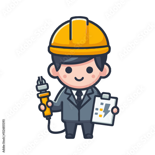illustration design of an electrical engineer