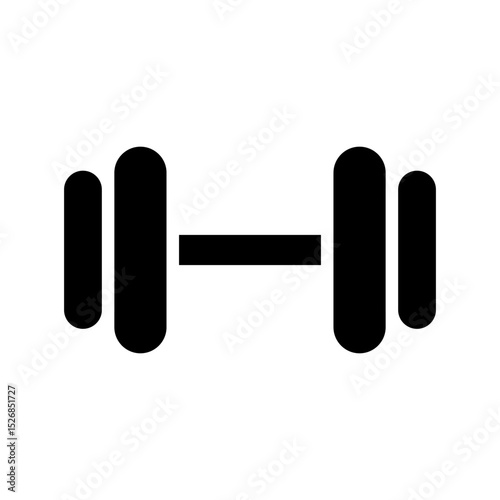 dumbbell icon, vector illustration, symbol, design logo template picture, for ui or ux isolated on white for mobile app, editable
