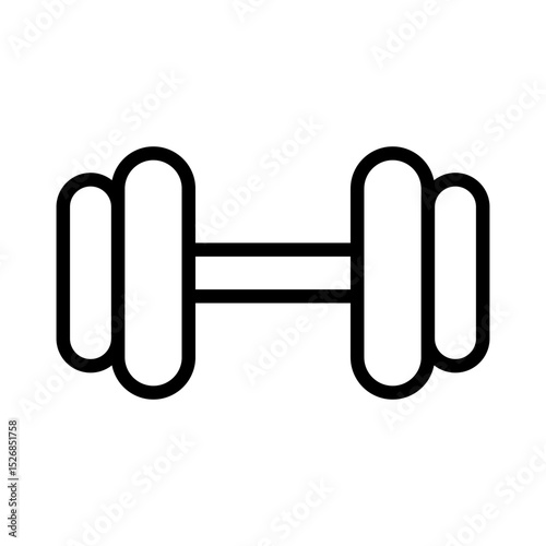 dumbbell icon, vector illustration, symbol, design logo template picture, for ui or ux isolated on white for mobile app, editable