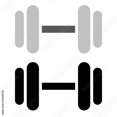 dumbbell icon, vector illustration, symbol, design logo template picture, for ui or ux isolated on white for mobile app, editable