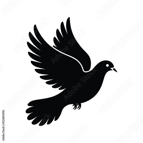 Wallpaper Mural Minimalist dove silhouette in flight symbolizing peace and freedom Torontodigital.ca