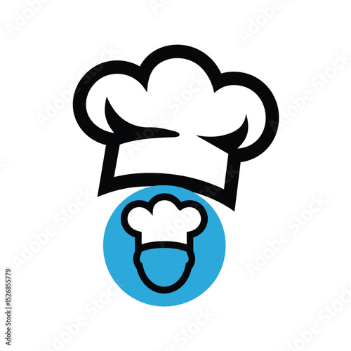 vector icons cooking food chef hat include a pizza slice, a sushi roll, spaghetti and meatballs, a curry bowl burger , fish 
