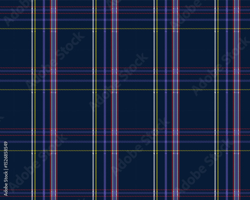 Blue And Green Scottish Tartan Plaid Pattern Fabric Swatch