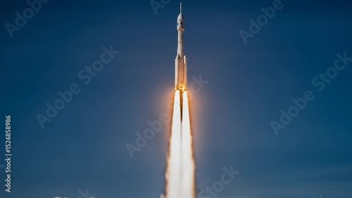 Ariane 6 Rocket Launching into Space