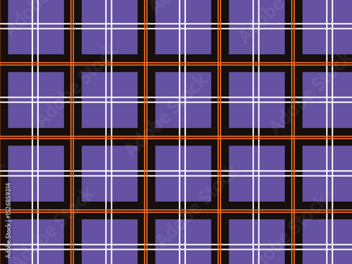 Blue And Green Scottish Tartan Plaid Pattern Fabric Swatch