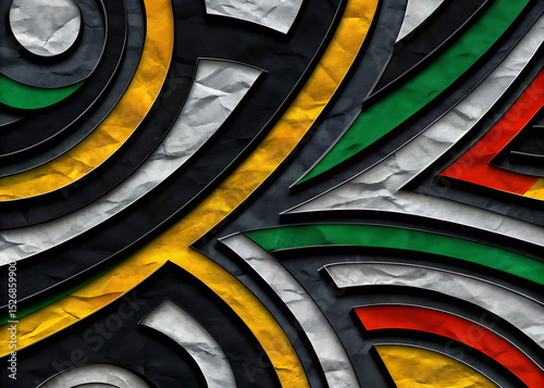 Immerse yourself in a vibrant world of abstract geometry with this striking collection of art prints. Featuring intricate compositions reminiscent of modern stained glass, these designs boast bold bla