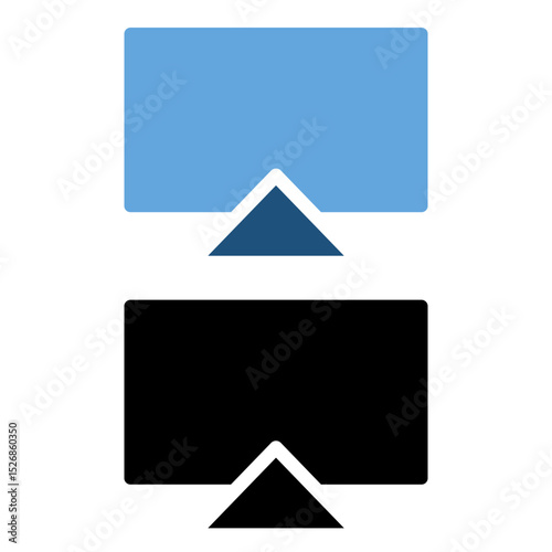 Mirroring Display Screen Icon, Simple Flat Style, Vector Illustration, Symbol, Design Logo Template Pictogram, For Ui or Ux Isolated On White for Mobile App, Editable