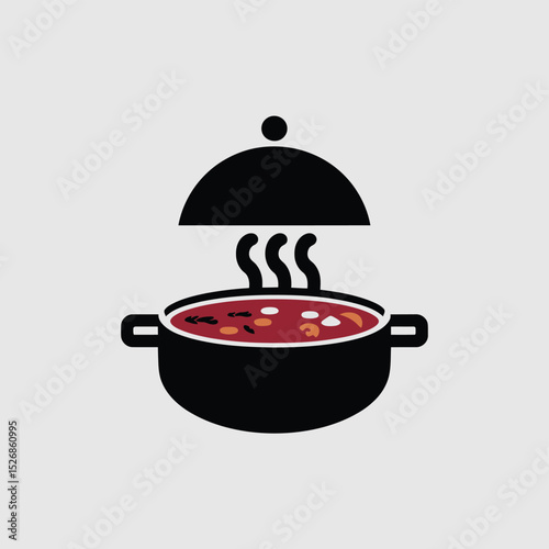 vector icons cooking food chef hat include a pizza slice, a sushi roll, spaghetti and meatballs, a curry bowl burger , fish 
