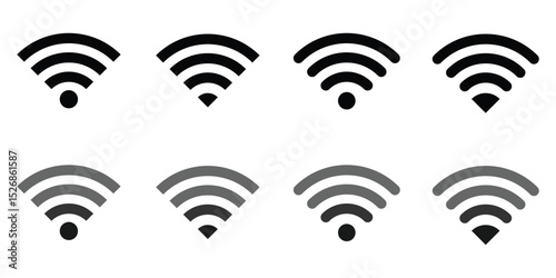 Wireless and wifi icon set. Wifi icon set. Signal vector icon. Wireless icon vector