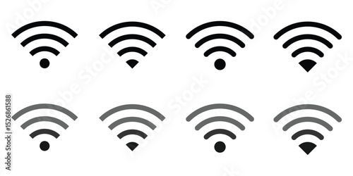 Wireless and wifi icon set. Wifi icon set. Signal vector icon. Wireless icon vector