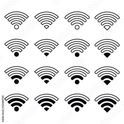 Wifi icon. Free wifi sign isolated icon. wi-fi network linear icon. Vector illustration. EPS 10