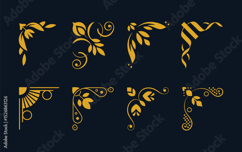 An Exquisite Collection of Elegant Decorative Corner Frame Designs for Ornate Borders and Embellishments.