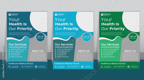 A4 Editable Medical Flyer Template – Creative & Modern Healthcare Flyer Design for Hospital, Clinic, or Doctor Services