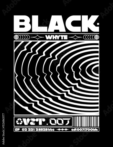 Creative and trendy acidic vector illustration poster