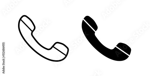 Phone icon set. Vector illustration.	