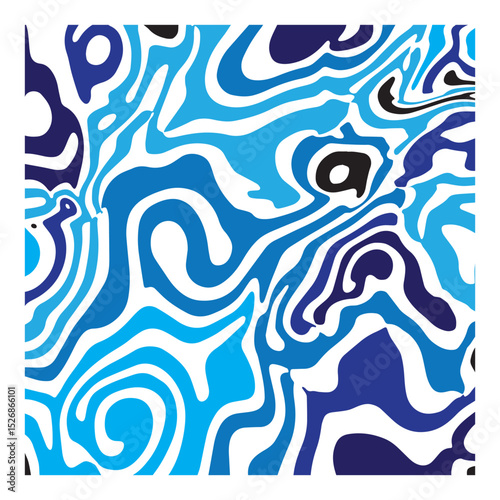 Abstract blue and white swirl pattern background