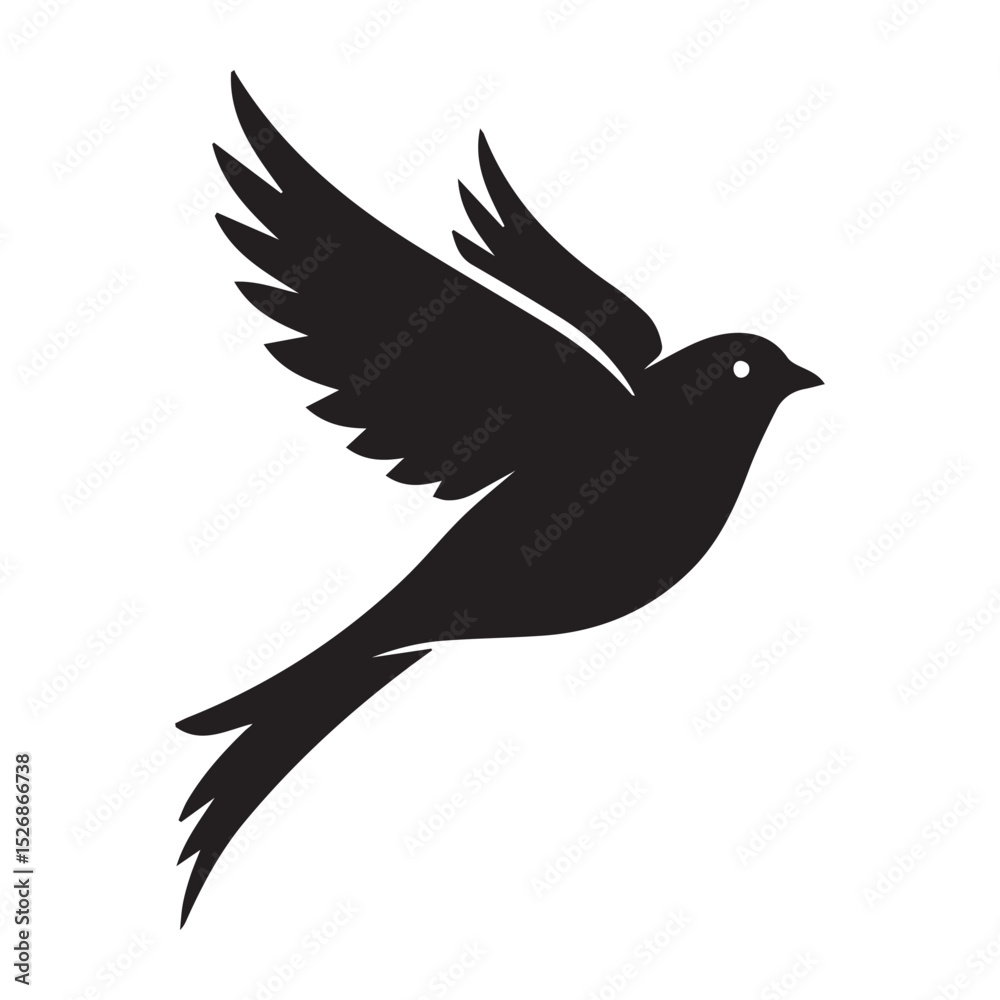 Fototapeta premium silhouette of a dove