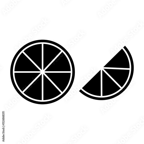 Orange Fruit Icon, Vector Illustration, Symbol, Design Logo Template Pictogram, for UI or Ux Isolated on White for Mobile App, Editable