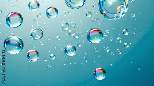 Wallpaper Mural Abstract Symphony of Bubbles: Capture the ephemeral beauty of air bubbles, each a tiny prism reflecting light and color, ascending in a soft, dreamlike aquatic scene. Torontodigital.ca